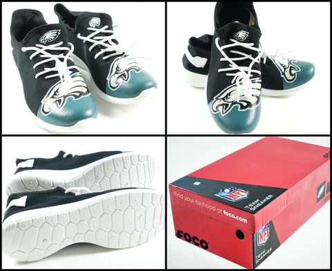 FOCO NFL Philadelphia Eagles Team Sneakers Shoes - Sizes 9, 10, 11, 12 Cover