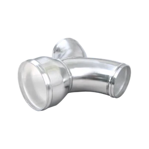 Aluminum Y Pipe Dual 2.5" to 3.5" Cold Air Intake Turbo Intercooler Piping - Picture 1 of 1