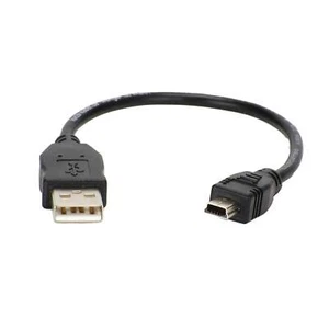 kurzes USB Kabel (2.0) A auf Mini B. Datenkabel Ladekabel. 5-polig. 0,18m. 18cm. - Bild 1 von 2