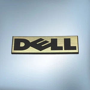 DELL 38x11mm Odznaka Brushed Emblemat Logo Naklejka Naklejka Plate Naklejka Naklejka 2 - Zdjęcie 1 z 2
