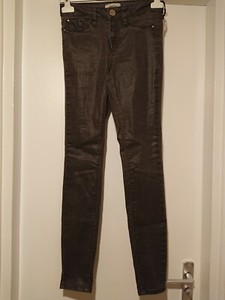 Brown Leather Jeans for Women for sale 