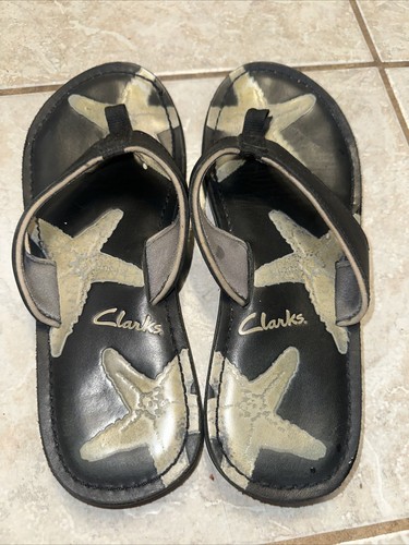 CLARKS Clark Starfish Thong Sandalo Flip Inflop Tomaia in pelle 72256 taglia 8