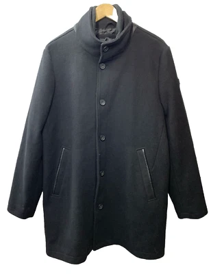 Kenneth Cole Suéter Cuello Simulado Forrado Mezcla Lana Abrigo, Interior Acolchado Negro, Grande Foto 1 de 4