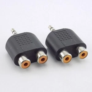 Adaptador de enchufe estéreo macho de 3,5 mm a 2 RCA hembra auriculares cable de audio y - Imagen 1 de 6