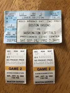 3 Boston Bruins Ticket Stubs von 1992 gegen Washington Caps & Islanders NHL - Bild 1 von 5