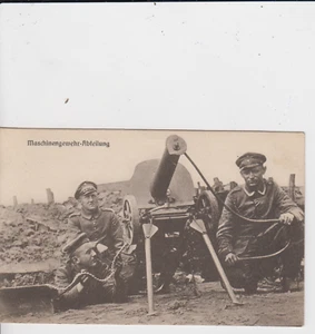 AK Militär WK1 Deutsche Soldaten mit MG Maschinengewehr Abtl. Döberitz 1917 - Bild 1 von 2