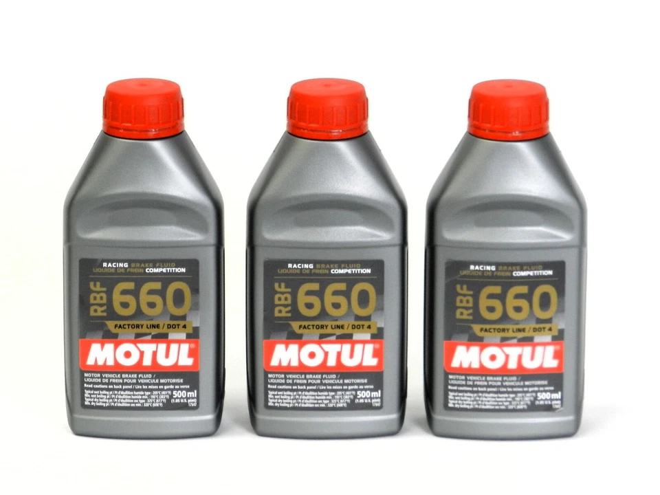 Motul DOT4 RBF 660 FACTORY LINE 1.5L Fully Synthetic Racing Brake Fluid 3 x 0.5L - Imagem 1 de 1