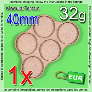 1x Movement Tray 2+3 40mm Round Bases Warhammer 40k Age Of Sigmar Apocalypse - Bild 1 von 9