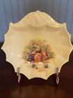 Gorgeous Aynsley Fruit Orchard Gold Shell Serving Tea Plate, 10?, Mk & Label