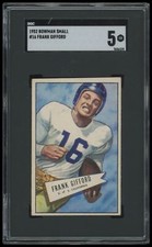 1952 Bowman Small Frank Gifford SGC 5 EX Rookie RC #16 Football Card