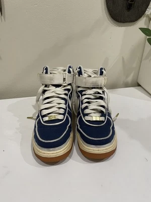 Size 7 - Nike Air Force 1 Blue High 806403-401 Barely Worn RARE - Image 1 of 3