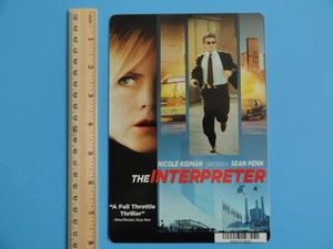 THE INTERPRETER - BLOCKBUSTER VIDEO BACKER CARD 5"X8" - NICOLE KIDMAN - Picture 1 of 3