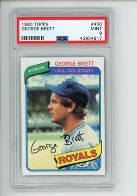 1980 Topps George Brett #450 Kansas City Royals PSA 9 como nuevo Foto 1 de 2