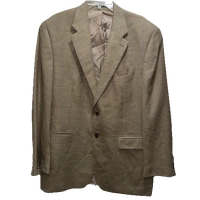 Jaqueta Blazer Masculina Lauren by Ralph Lauren 44L Lã e Seda Marrom Casaco Esportivo - Imagem 1 de 4