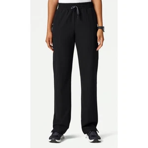 Jaanuu Payla Classic High Waist Scrub Pant Women Medium Petite Black New Medical - Picture 1 of 12