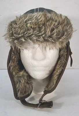 De colección Raro Religión Trampero Imitación Piel Negro y Marrón Sombrero Grande/ExGrande  Foto 1 de 4