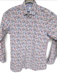 Zara Shirt Mens Medium Floral Slim Fit Button Up Long Sleeve Multicolor Casual - Picture 1 of 7
