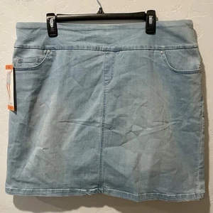 Pantalón corto de mezclilla para mujer S.C. & Co. talla XX-grande XXL lavado ligero - Imagen 1 de 19