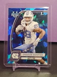 2024 Bowman University Chrome- Omarion Hampton #198 (RC)  Sapphire Edition - Picture 1 of 2