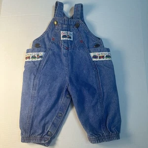 Vintage Oshkosh Gosh Vestbak blau Denim Zug Blase Overall 3-6 Monate USA - Bild 1 von 9