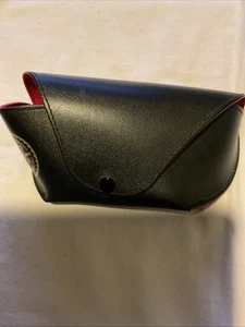 Authentisches Ray-Ban schwarzes Leder Sonnenbrillenetui mit Druckknopfverschluss 6 Zoll - Bild 1 von 4