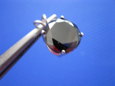 COLLAR DE DIAMANTES NEGROS NATURALES 100 % REALES 4,90 quilates, certificado, probador de diamantes gratis Foto 1 de 4