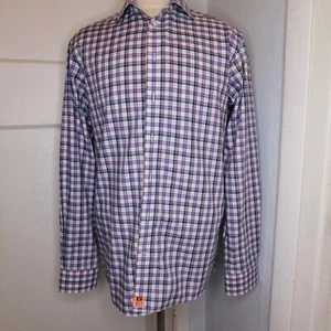 Camisa contemporánea a cuadros Eton para hombre 16 41 cuello extendido con botones L/s algodón - Imagen 1 de 9