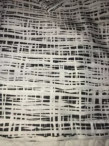 moda new with tags black white abstract polyester fabric outer shower curtain - Picture 1 of 4