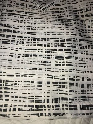 moda nuevo con etiquetas negro blanco abstracto tela poliéster exterior cortina de ducha  Foto 1 de 4