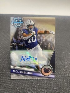 2023 Bowman Chrome University Football Nick Singleton Auto Penn State