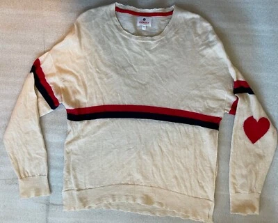 SUÉTER JERSEY CREMA DIVERTIDO, TALLA 1, LANA CACHEMIR LIGERO Nunca Usado Foto 1 de 4