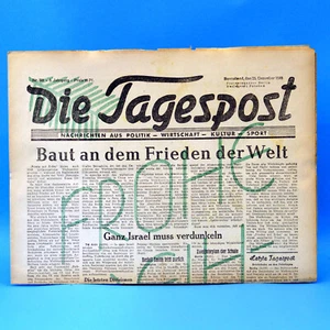 Die Tagespost 25.12.1948 Geburtstag Hochzeit 25.12.1948 Tageszeitung 25. Dezembe - Bild 1 von 1