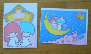 2 VTG Sanrio Little Twin Stars Cards POP UP 1976 Cards Holiday Christmas new W/ - Picture 1 of 4