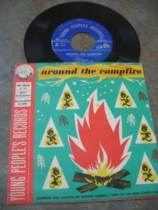 Around the Campfire 45 rpm RECORD YOUNG PEOPLE 1950s Vintage - Picture 1 of 1