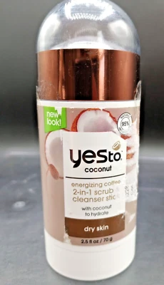 SÍ al coco café energizante ultra hidratante 2 en 1 exfoliante y limpiador en barra Foto 1 de 3