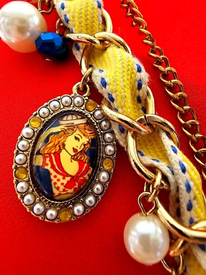 Betsey Johnson Runway Pirate Theme W/Charms' Anchor Pendant Sautoir/Lavaliere - Image 1 of 4