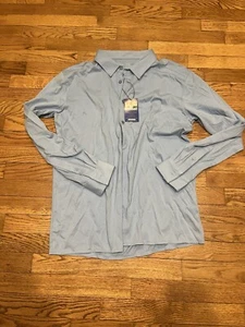 Georg Roth Los Angeles Pima Cotton Sky Blue LS Button Up Shirt XL Long Sleeve - Picture 1 of 8
