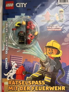 Lego® pase de rompecabezas con el cuaderno de bomberos City Eldi Hallsson minifigura nuevo - Imagen 1 de 4