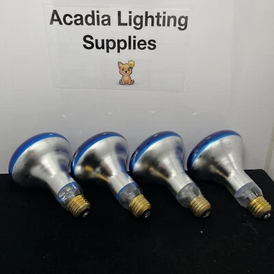 ⚡️4 Pack⚡️BLUE Reflector Bulb 75W Watt BR30 Medium E26 Base Dimmable 130V - Image 1 of 3