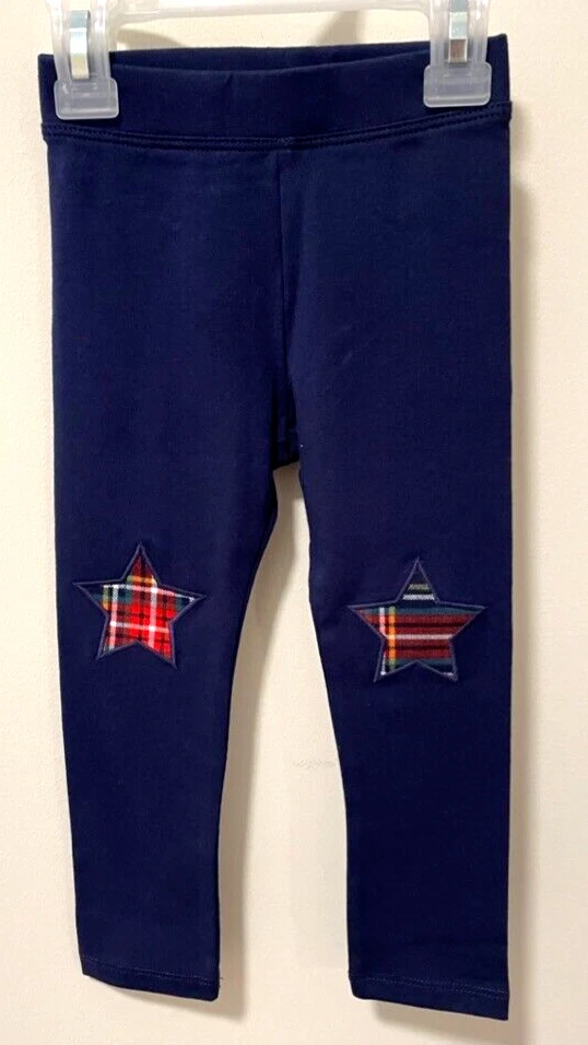 NWT J.Crew Crewcuts Navy with Applique Star Leggings Girl's Size 3 - Image 1 of 1