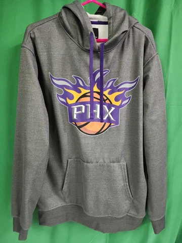 NBA Men's Long Sleeve Phoenix Suns Stripe Gray Hoodie Size XL Cover