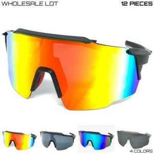 WHOLESALE LOT Men Sport Wrap Around Cycling Fishing Golfing SUN GLASSES 12 Pairs - Picture 1 of 12