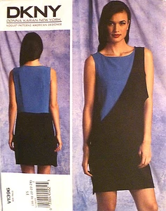 NEU VOGUE DKNY, Donna Karan New York, amerikanische Designerin, V1396, Kleid, Gr. 16-24 - Bild 1 von 1