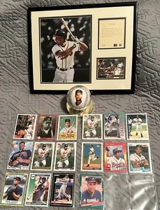 Dave Justice 16 Card Lot Rookie Included Photo Baseball Display Case w/ Bonus - Picture 1 of 7