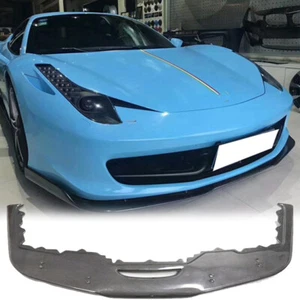 Carbon Fiber Front Bumper Lip Splitter Diffuser Fo Spider Italiar Ferrari 458 - Picture 1 of 10