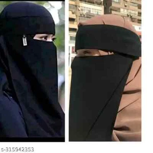 Pack 2 Fancy Loket Niqab And Haf Niqab Nose Piece Muslim Wear - Picture 1 of 4