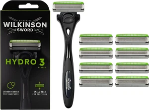ESPADA WILKINSON - Hydro 3 Protección de la piel para hombre Mango de afeitar + 9 recambios de cuchillas - Imagen 1 de 8