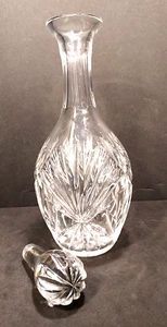 Waterford? Crystal Decanter & Matching Stopper WEDDING GIFT  11" Tall X 3.25" - Picture 1 of 4