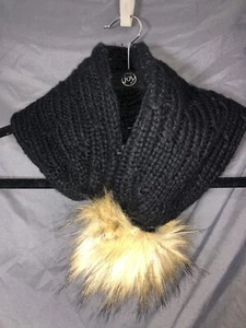 Michael Kors Halswärmer Kunstfell Zopfmuster, schwarz   - Bild 1 von 10