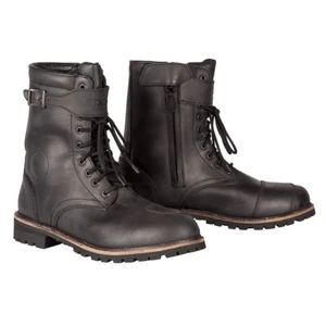Spada Pilgrim Grande Motorcycle Waterproof Leather Urban Boots Distressed Black - Picture 1 of 5